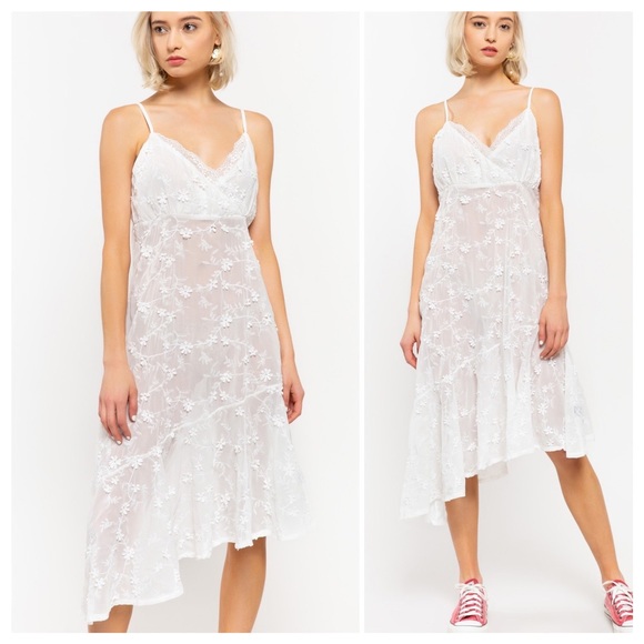 POL Dresses & Skirts - Lila Honeymoon Sheer Cami Dress